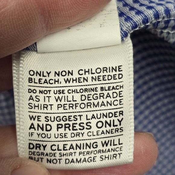 Mizzen Main Shirt Mens‎ XL Blue Check Spinnaker Trim Fit Stretch Long Sleeve - Picture 8 of 12